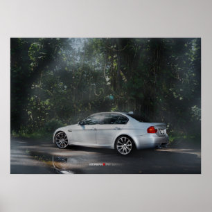 Pôster BMW M3 E90 na névoa