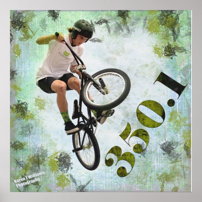 Pôster BMX 350.1, Copyright Karen J Williams (Frente)