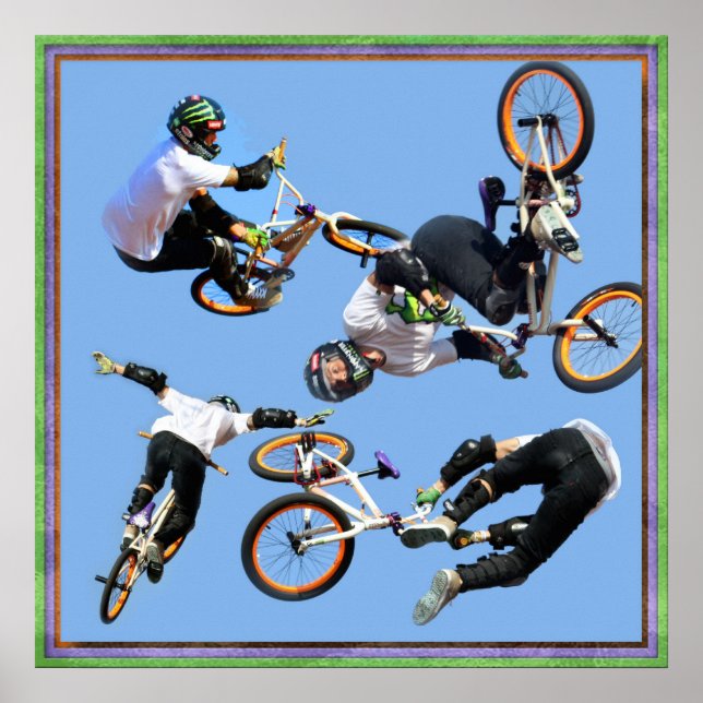 Pôster BMX Art, Copyright Karen J Williams (Frente)