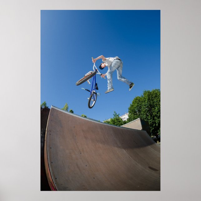 Poster BMX Bike Stunt tail whip (Frente)