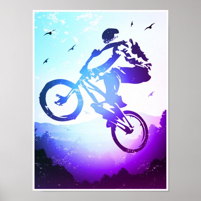 Poster Bmx - Bmx Bike - Poster Bmx colorido (Frente)