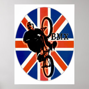 Pôster BMX England style 2, Copyright Karen J Williams