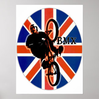 Pôster BMX England style 2, Copyright Karen J Williams