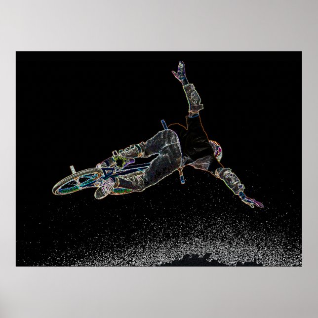Pôster BMX Glow 2, Copyright Karen J Williams (Frente)