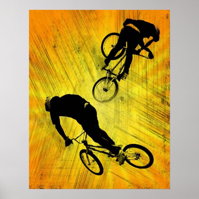 Poster BMX GRUNGE, Copyright Karen J Williams (Frente)