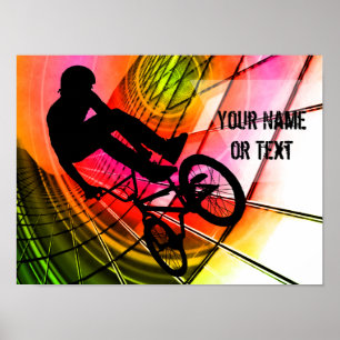 Poster BMX nas linhas & nos círculos personalizam