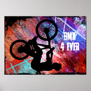 Poster BMX no Grunge oxidado