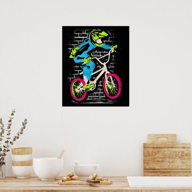 Poster Bmx Personalizado - Grafite Bmx Bike | Zazzle Brasil