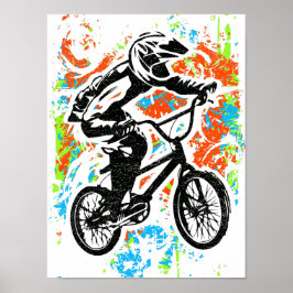 Poster Bmx - Poster de bicicleta Bmx colorida - Im