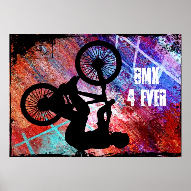 Poster BMX sobre Rusty Grunge (Frente)