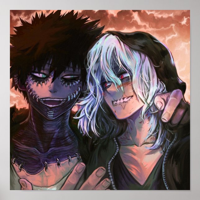 Poster BNHA Fooling sobre Dabi x Shigaraki fluff (Frente)