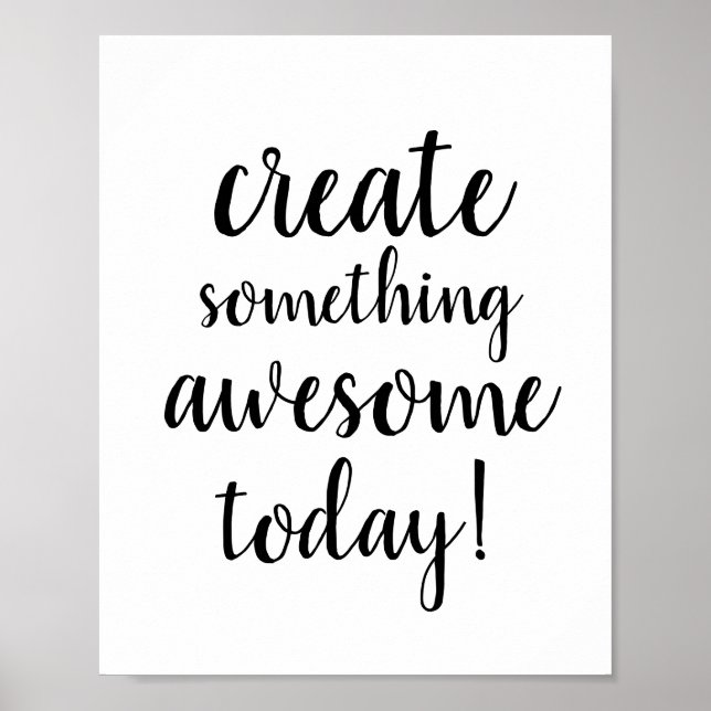 Poster Boa frase de motivação tipográfica (Frente)