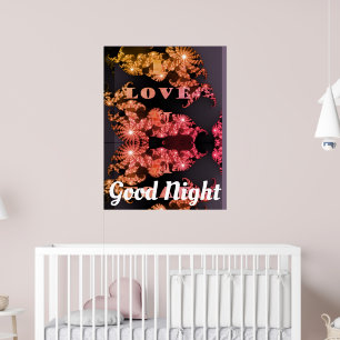 Poster Boa Noite Eu Te Amo Sonhos Doces