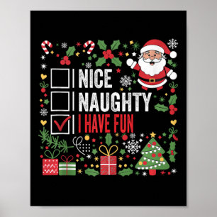 Poster Boa Noite Eu Tenho Papais noeis De Natal Engraçado