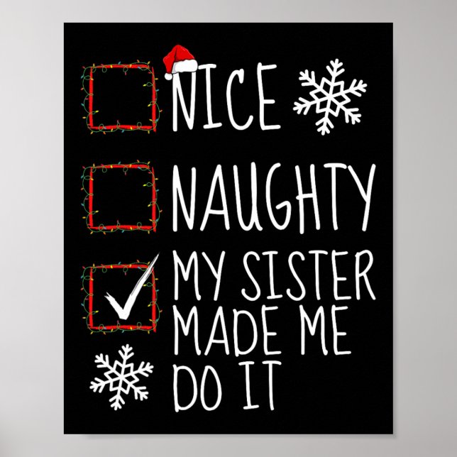 Poster Boa Noite Minha Irmã Me Fez Fazer Isso De Natal (Frente)