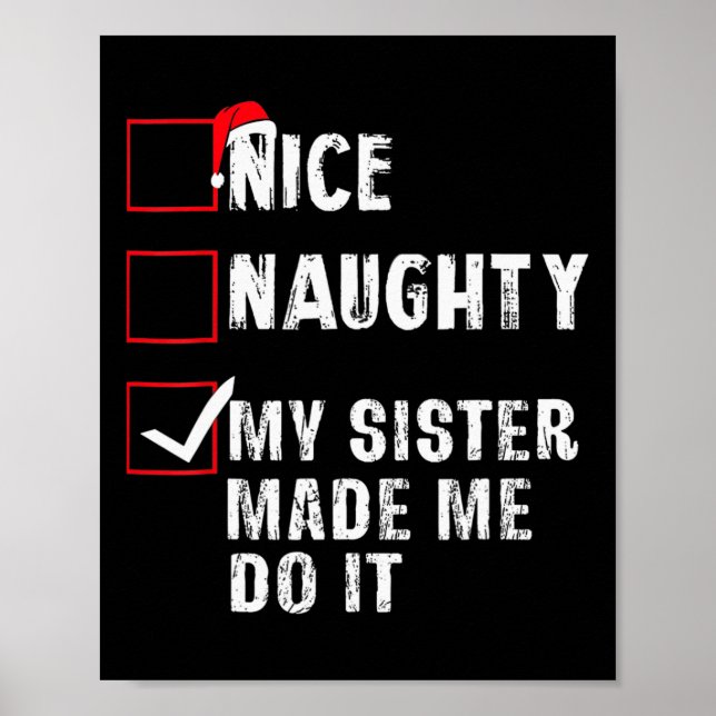 Poster Boa Noite Minha Irmã Me Fez Fazer Isso De Natal (Frente)