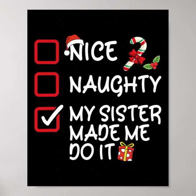 Poster Boa Noite Minha Irmã Me Fez Fazer Isso De Natal (Frente)