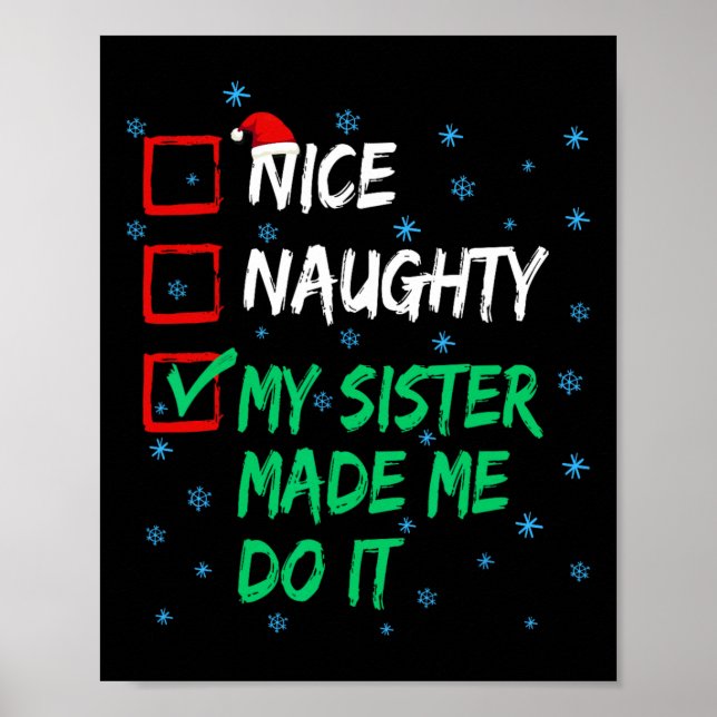 Poster Boa Noite Minha Irmã Me Fez Fazer Isso De Natal (Frente)