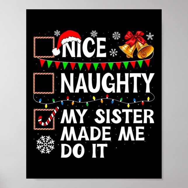 Poster Boa Noite Minha Irmã Me Fez Fazer Isso De Natal (Frente)