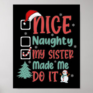 Poster Boa Noite Minha Irmã Me Fez Fazer Isso De Natal