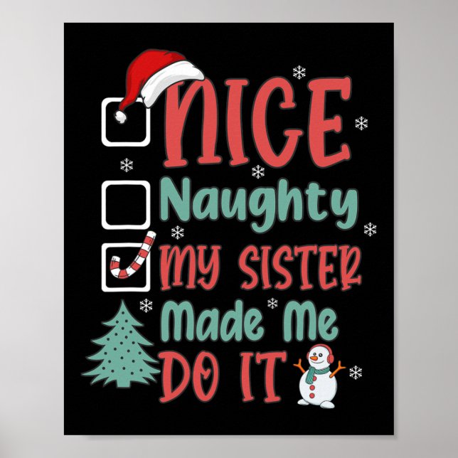 Poster Boa Noite Minha Irmã Me Fez Fazer Isso De Natal (Frente)
