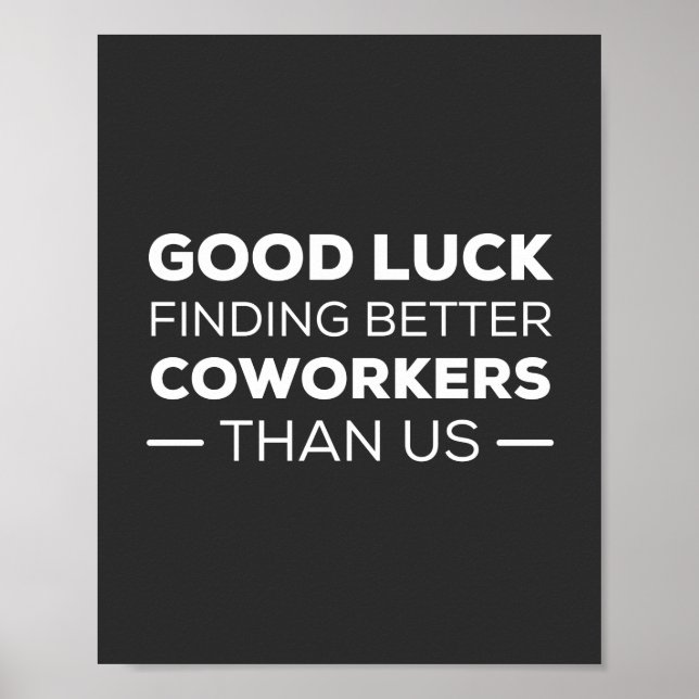 Poster boa sorte em encontrar colegas de trabalho, melhor (Frente)