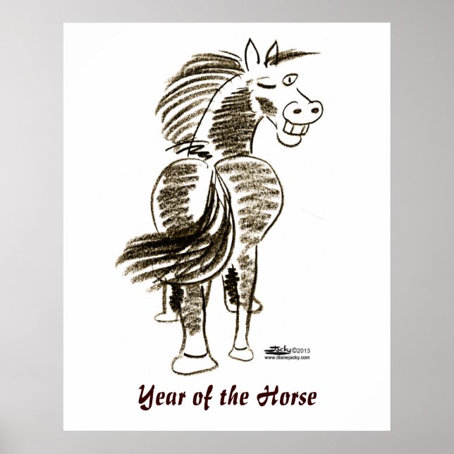 Pôster Boa Sorte Para O Cavalo Vencendo! (Frente)