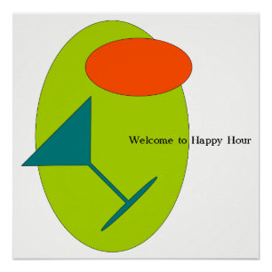 Pôster Boa vinda ao happy hour
