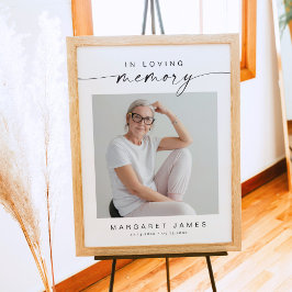 Poster Boa-vinda de Funeral Memorial de Foto Boho BLAIR