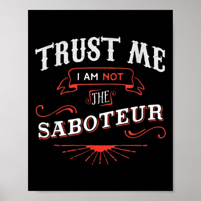 Poster Board Game Funny T Shirt Trust Me I Am Not The Sab (Frente)