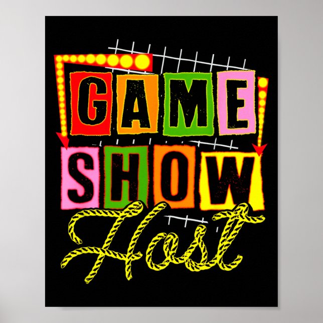 Poster Board Game Lover Trivia Game Night Funny Game Show (Frente)