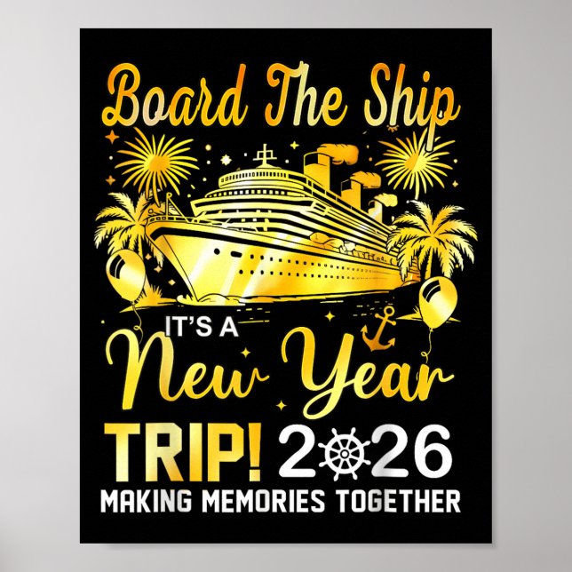 Poster Board The Ship It's A New Year Trip 2026 Matching  (Frente)