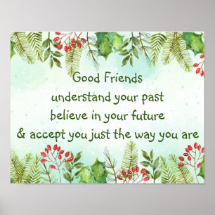 Poster Boas amigas compreendem o Natal inspirador