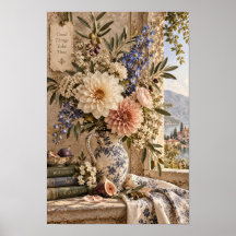 Boas Coisas Levam Tempo Floral Vintage Natureza Mo