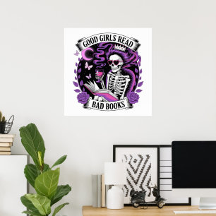 Poster Boas Meninas Lem Livros Ruins