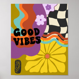 Poster Boas Vibrações - Dias Retrô