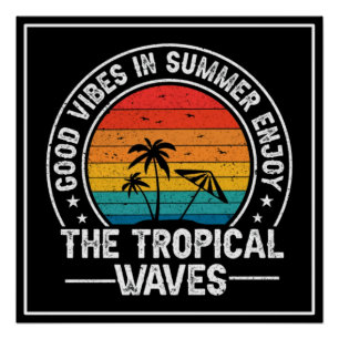 Pôster Boas Vibrações Ondas Tropicais de Verão-64107