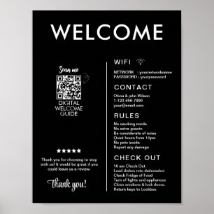 Poster Boas-vindas à Casa de Aluguer de Férias Modernas