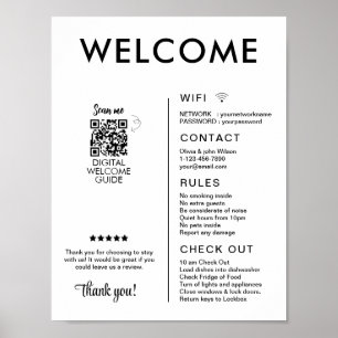 Poster Boas-vindas à Casa de Aluguer de Férias Modernas