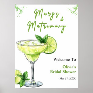 Poster Boas-vindas à Churrasco de Noivado Margs e Matrimô