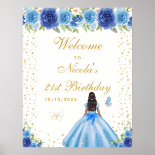 Poster Boas-vindas à Festa de Aniversário da Menina de Pe
