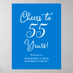 Poster Boas-vindas à Festa de aniversário de 55 anos
