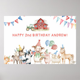 Poster Boas-vindas à Festa de aniversário de animais de c