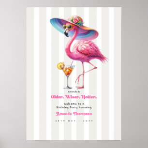 Poster Boas-vindas a Festa de Aniversário Tropical Mais V