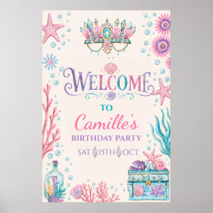 Poster Boas-vindas à Festa de Sereia da Celebração da Con