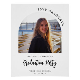 Pôster Boas-vindas à graduação personalizada de fotos em
