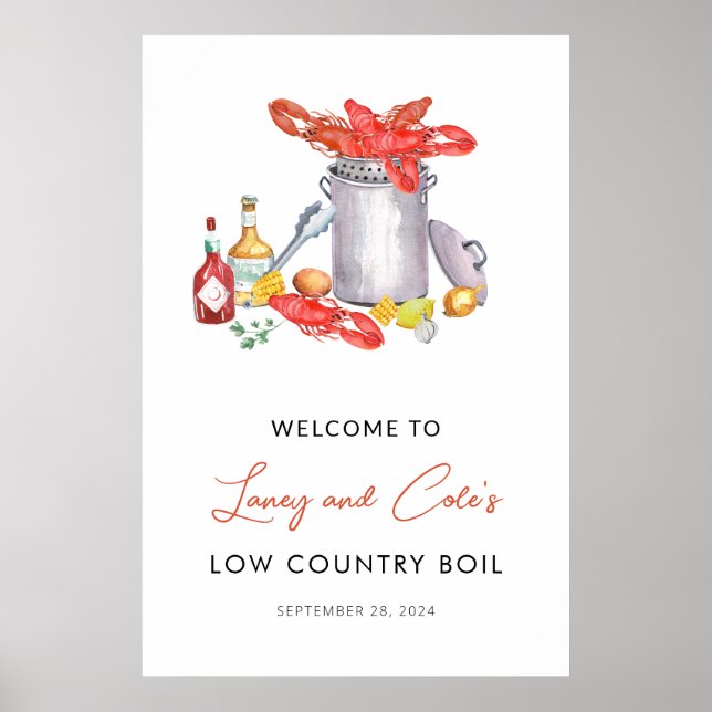 Poster Boas-vindas à Low Country Boil (Frente)