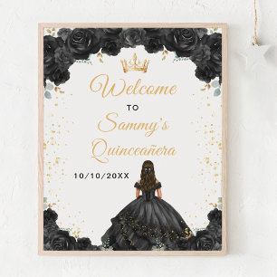 Poster Boas-vindas à Princesa Negra Quinceañera