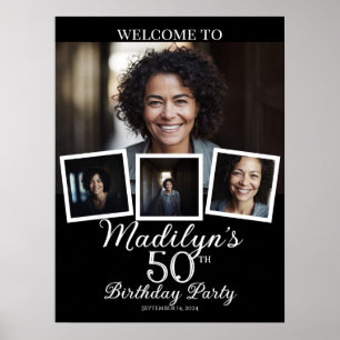 Poster Boas-vindas ao aniversário da Colagem fotográfica