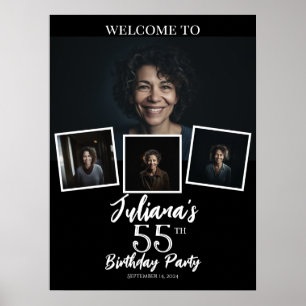Poster Boas-vindas ao aniversário da Colagem fotográfica